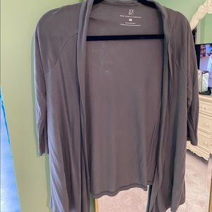 Grey long sleeve open sweater